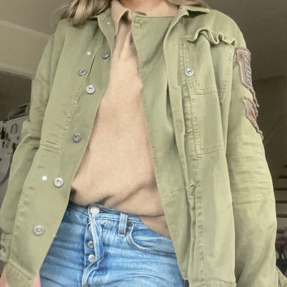 Free People Military Inspired Jacket/Shirt - Picture 12 of 12